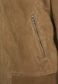 Schott Effet Velours - Leren Jas - Dark Beige -ZALANDO WINKEL 409251f150ad466c896da6ad6a42b207