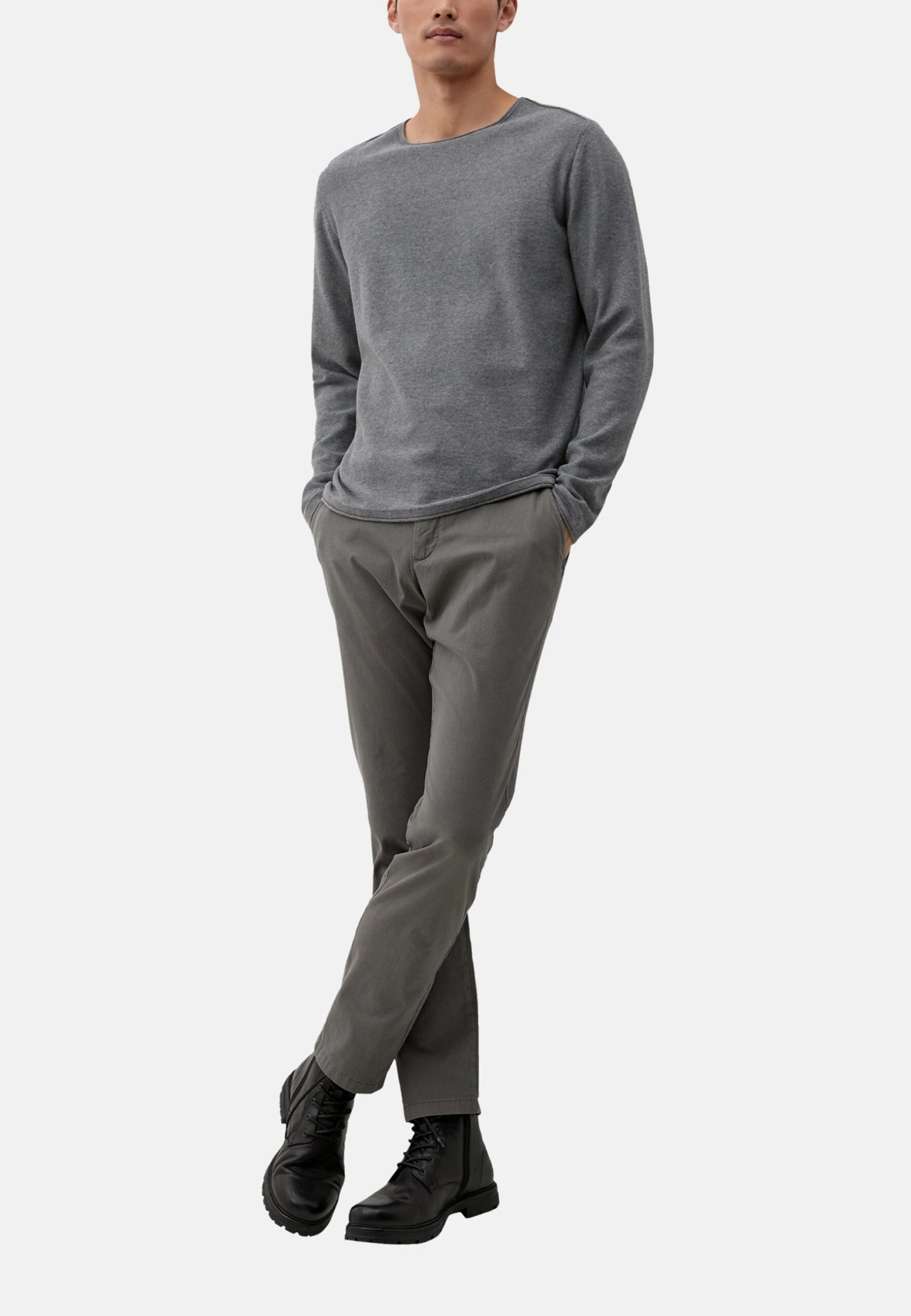 S.Oliver Mit Rollsaumblende - Trui - Grau 3 S.Oliver Mit Rollsaumblende - Trui - Grau