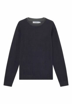 Double Collar - Trui - Blu Scuro -ZALANDO WINKEL 41ee19a3adf34d4b9dca123d72b1f17b