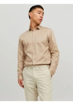 JACK&JONES Premium Jprblacardiff Slim Fit - Overhemd - Beige