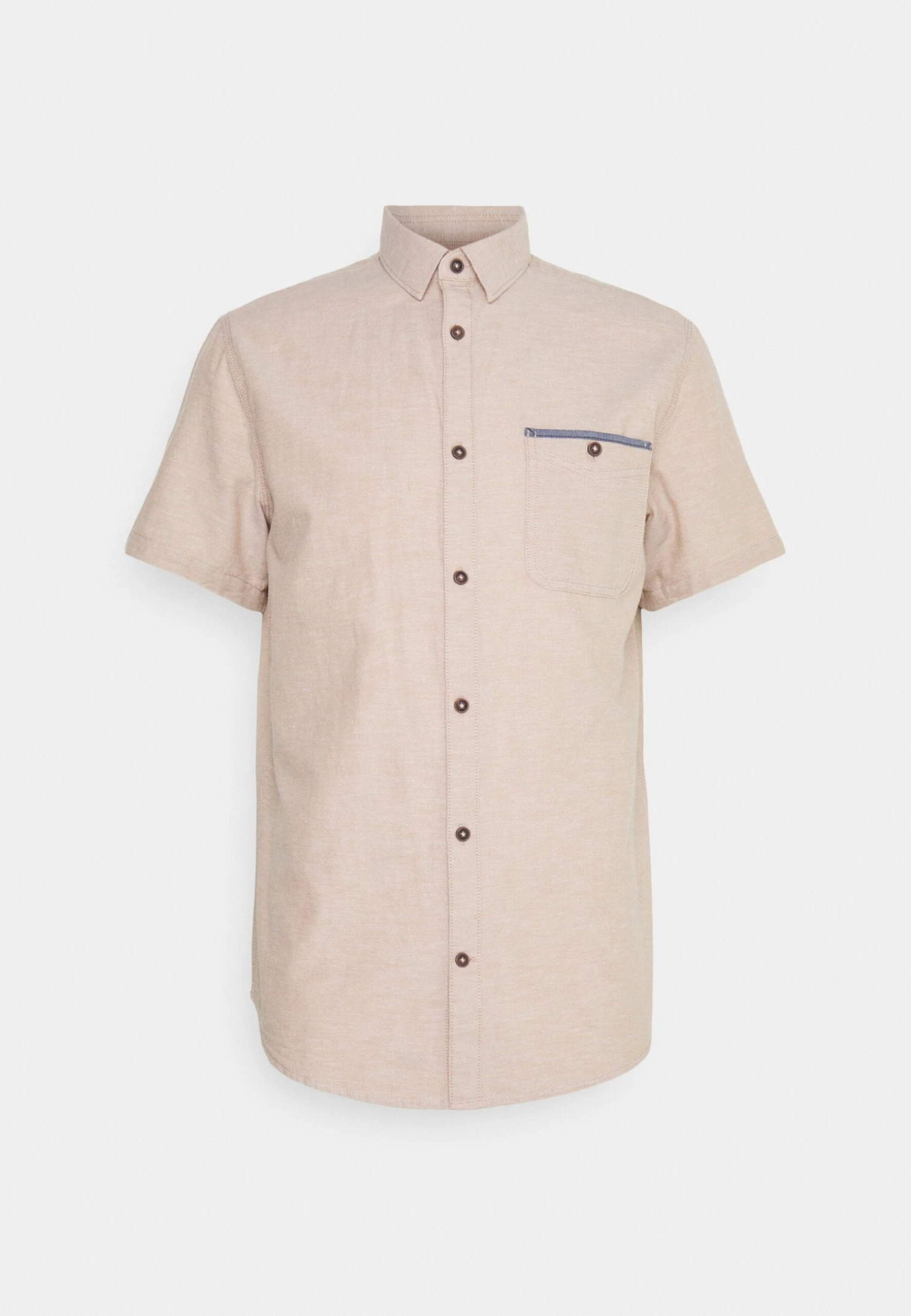 Tom Tailor Chambray Shirt - Overhemd - Desert Fawn/White Chambray 3 Tom Tailor Chambray Shirt - Overhemd - Desert Fawn/White Chambray