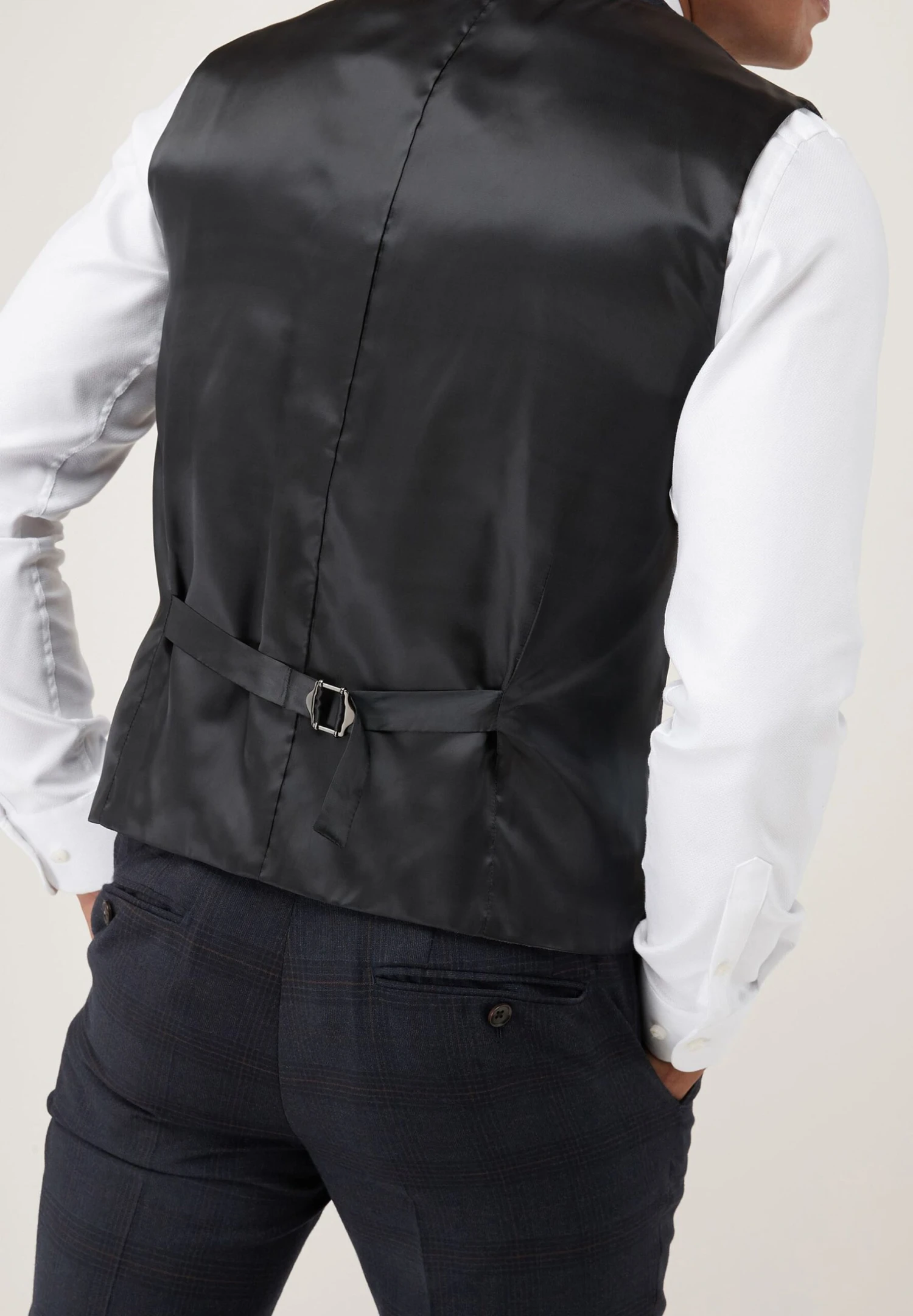 Next Signature Check Slim Fit Suit: Waistcoat - Gilet - Blue 4 Next Signature Check Slim Fit Suit: Waistcoat - Gilet - Blue - Afbeelding 2