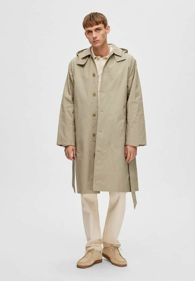 Selected Homme Klassischer - Trenchcoat - Chinchilla 4 Selected Homme Klassischer - Trenchcoat - Chinchilla - Afbeelding 2