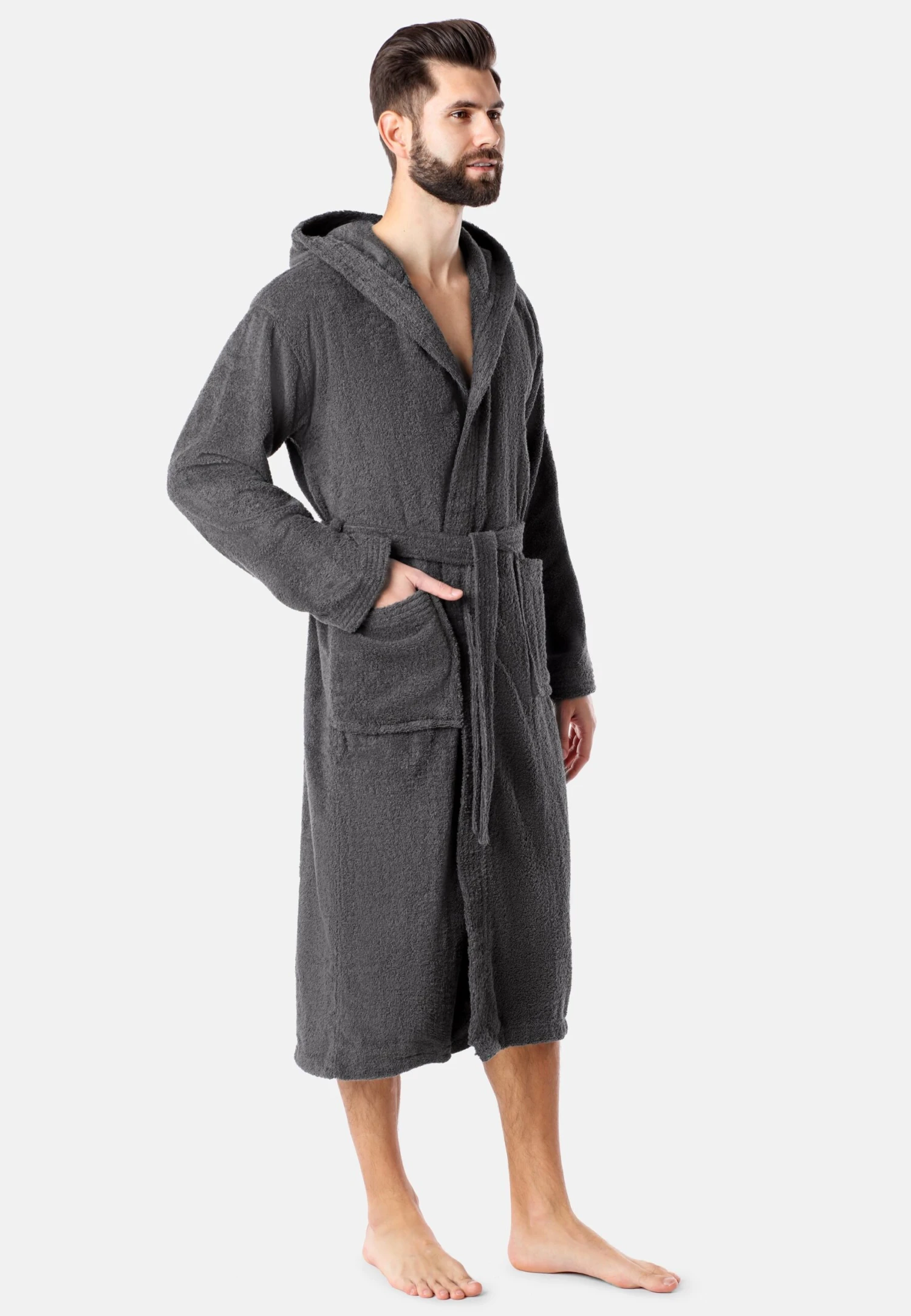 Badjas - Dark Grey 5 Badjas - Dark Grey - Afbeelding 3