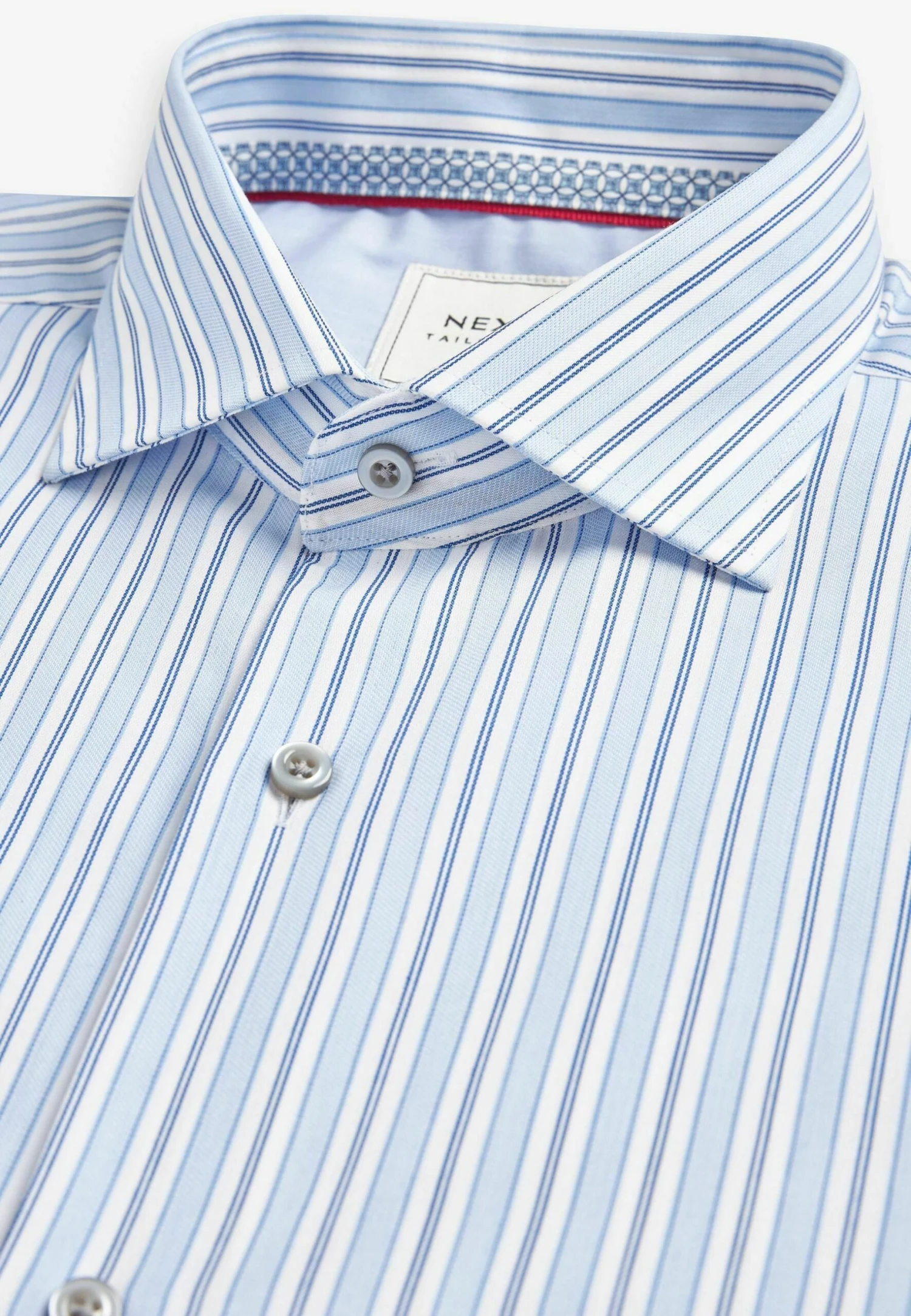 Next Trimmed Regular Fit Double Cuff - Overhemd - Blue White Stripe 9 Next Trimmed Regular Fit Double Cuff - Overhemd - Blue White Stripe - Afbeelding 7