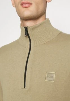 Boss Badge Logo Zip-Through Knit-Troyer - Trui - Light/Pastel Green -ZALANDO WINKEL 4bd6d6641b5e4cb4b85af54634e52f16