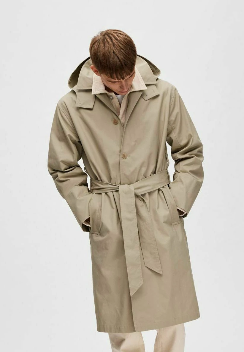 Selected Homme Klassischer - Trenchcoat - Chinchilla 7 Selected Homme Klassischer - Trenchcoat - Chinchilla - Afbeelding 5