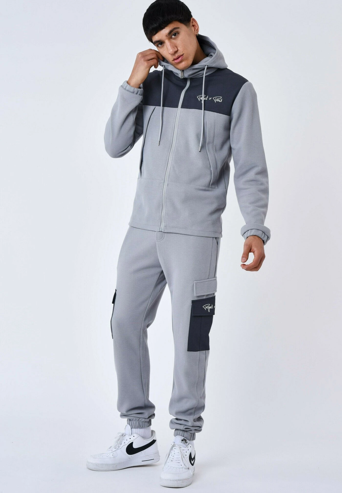 De Jogging Bi-Matière A Poches - Cargobroek - Gris Clair 4 De Jogging Bi-Matière A Poches - Cargobroek - Gris Clair - Afbeelding 2