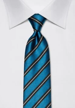 Gestreift - Stropdas - Petrol -ZALANDO WINKEL 502eee7c4bed4c85a9131dde5634e420