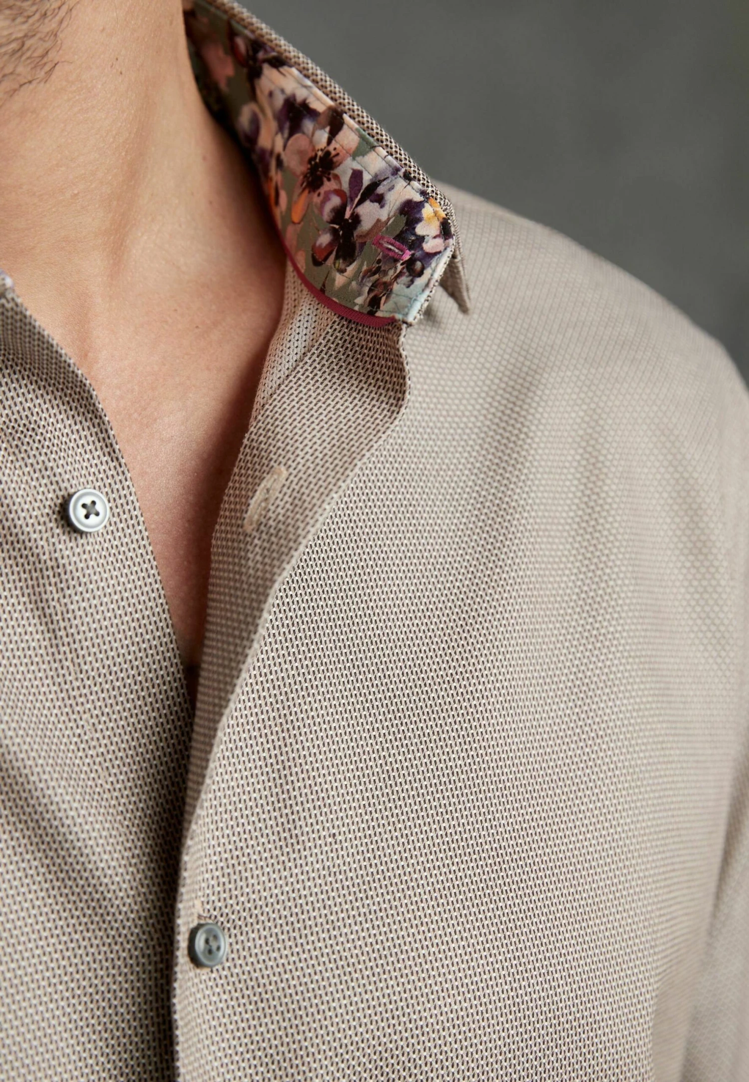 Next Signature Trimmed - Zakelijk Overhemd - Neutral Brown 4 Next Signature Trimmed - Zakelijk Overhemd - Neutral Brown - Afbeelding 2