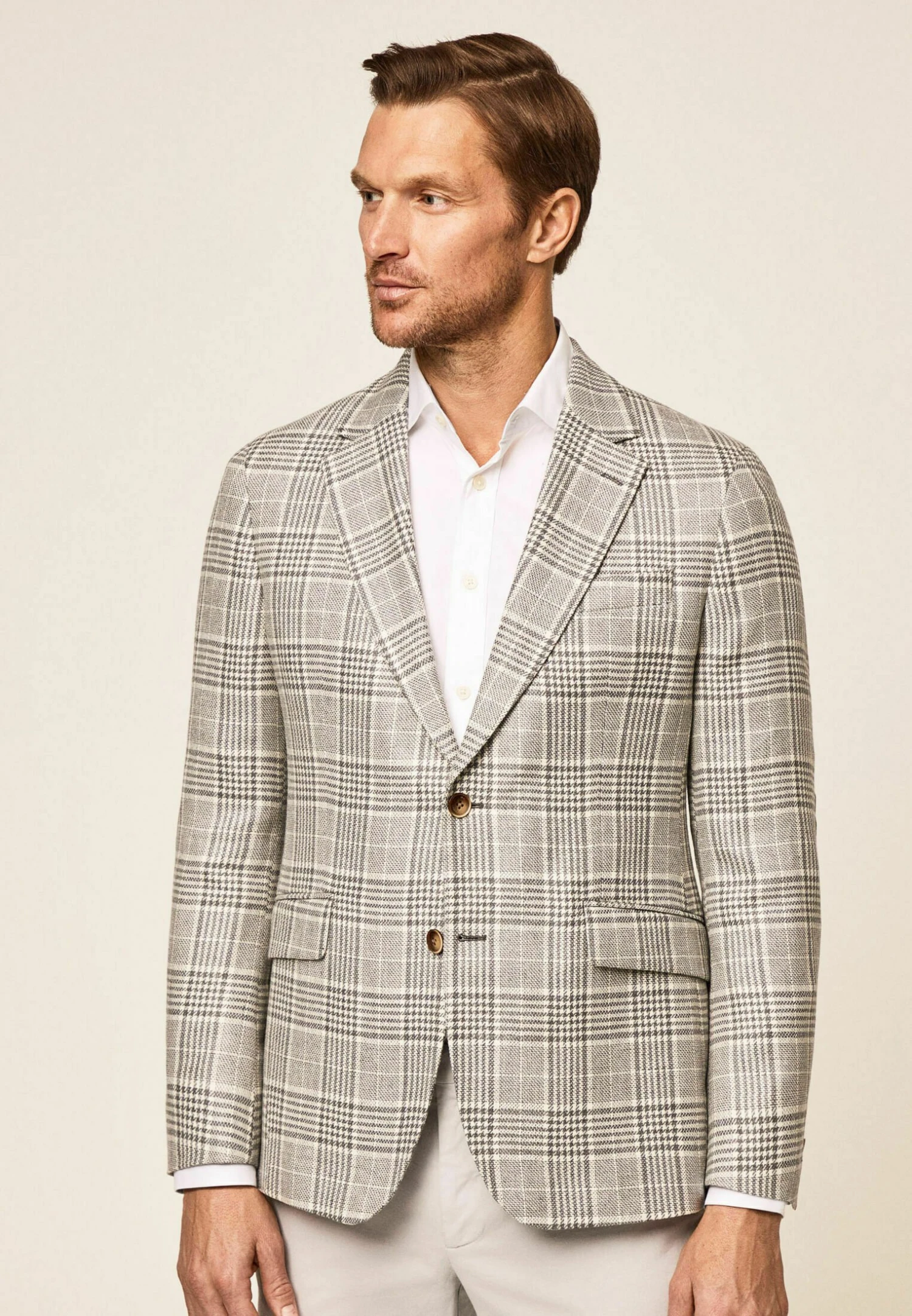 Hackett London Wl Lge Check Ep - Blazer - Lt Gry Off Wht 3 Hackett London Wl Lge Check Ep - Blazer - Lt Gry Off Wht
