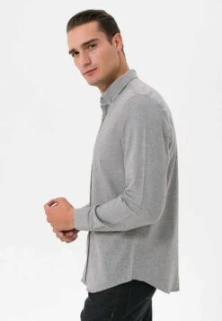 Regular Fit - Overhemd - Grey Melange -ZALANDO WINKEL 57d8838b507e474cba3ece6c5cb6b271