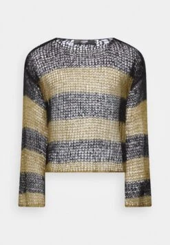 Jaded London Nirvana Striped Loose Jumper - Trui - Green/Black -ZALANDO WINKEL 59551201e45c4f559fdcecbbf5a11f1e