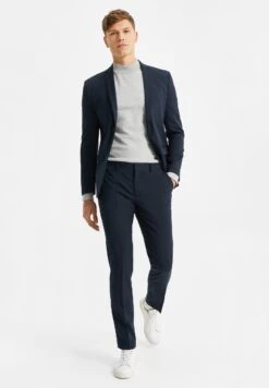 WE FASHION Slim Fit - Pantalon - Dark Blue -ZALANDO WINKEL 598dde65e30b420a937be5a4abcaa25e