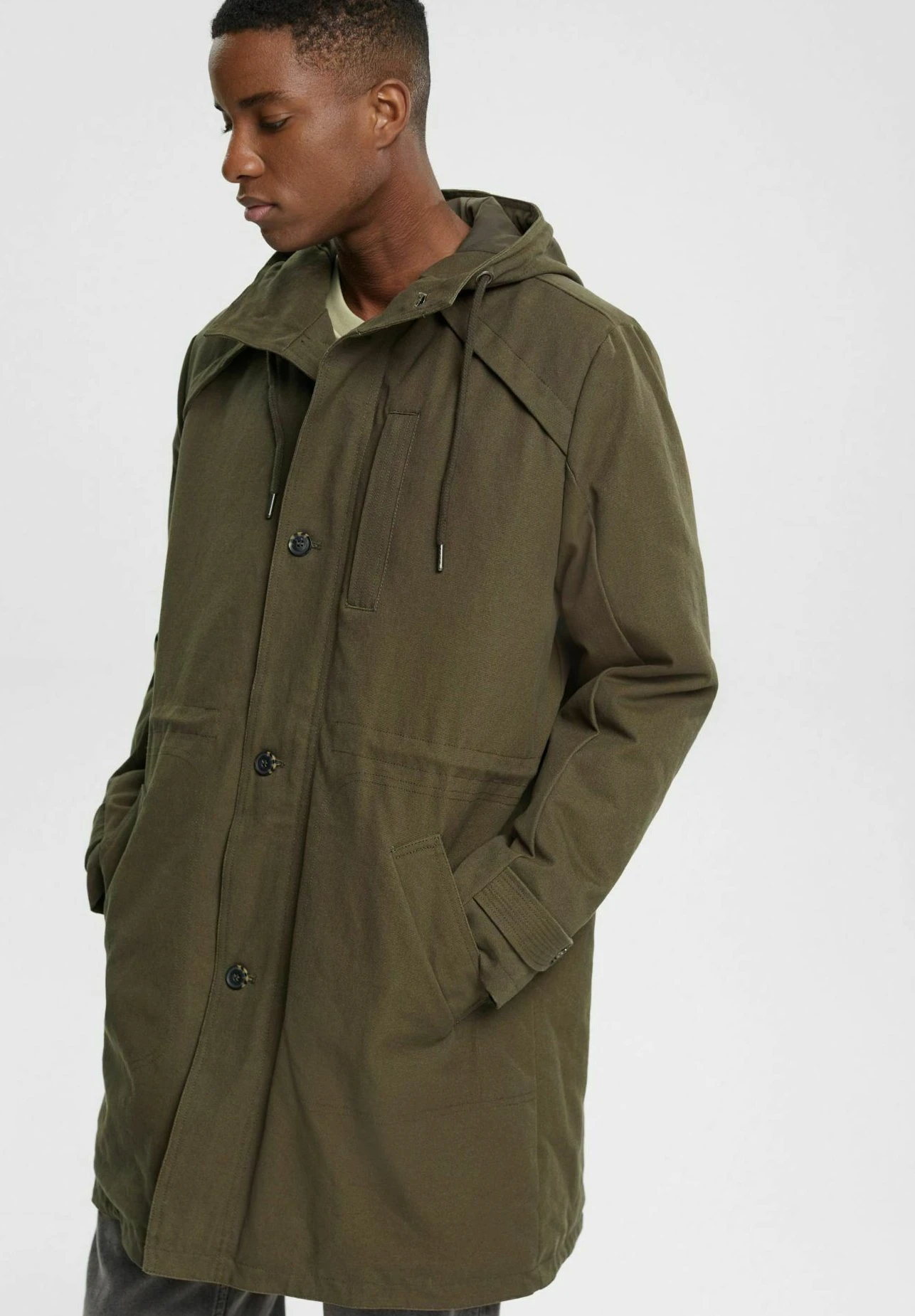 Edc By Esprit Mit Tunnelzugkapuze - Parka - Dark Khaki 3 Edc By Esprit Mit Tunnelzugkapuze - Parka - Dark Khaki
