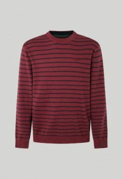 Pepe Jeans Andre Stripes - Trui - Burgundy Red -ZALANDO WINKEL 5c391729549b4a33aca83443e1536517
