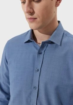 Dobby Weave - Overhemd - Blue Navy Blue -ZALANDO WINKEL 60c69f807c9a47a3846f27601a9367f8