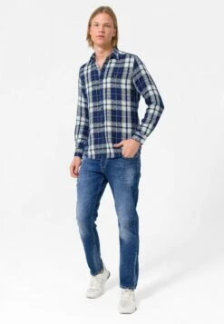 Casual - Overhemd - Beige-Navy -ZALANDO WINKEL 619259b3c7724e8687c9f7c444bd3671