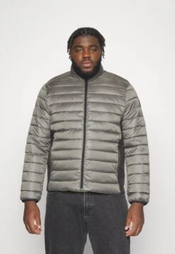 Calvin Klein Side Logo Jacket - Halflange Jas - Gunmetal
