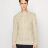 Selected Homme Slhhenry Cable Crew Neck - Trui - Oatmeal -ZALANDO WINKEL 62a9b8785f584238a75b369e0a76c538