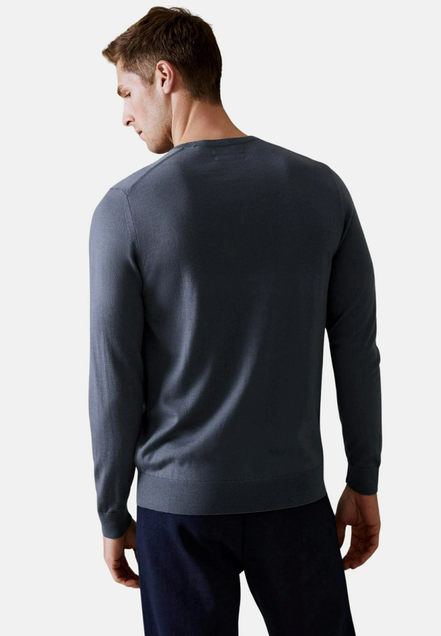 Marks & Spencer Pure Extra Fine Merino Wool Crew Neck - Trui - Light Airforce 4 Marks & Spencer Pure Extra Fine Merino Wool Crew Neck - Trui - Light Airforce - Afbeelding 2