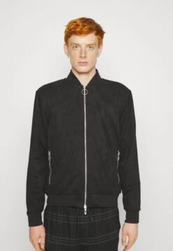 Antony Morato Slim Fit In Stretch Fabric Suede Effect - Bomberjacks - Black