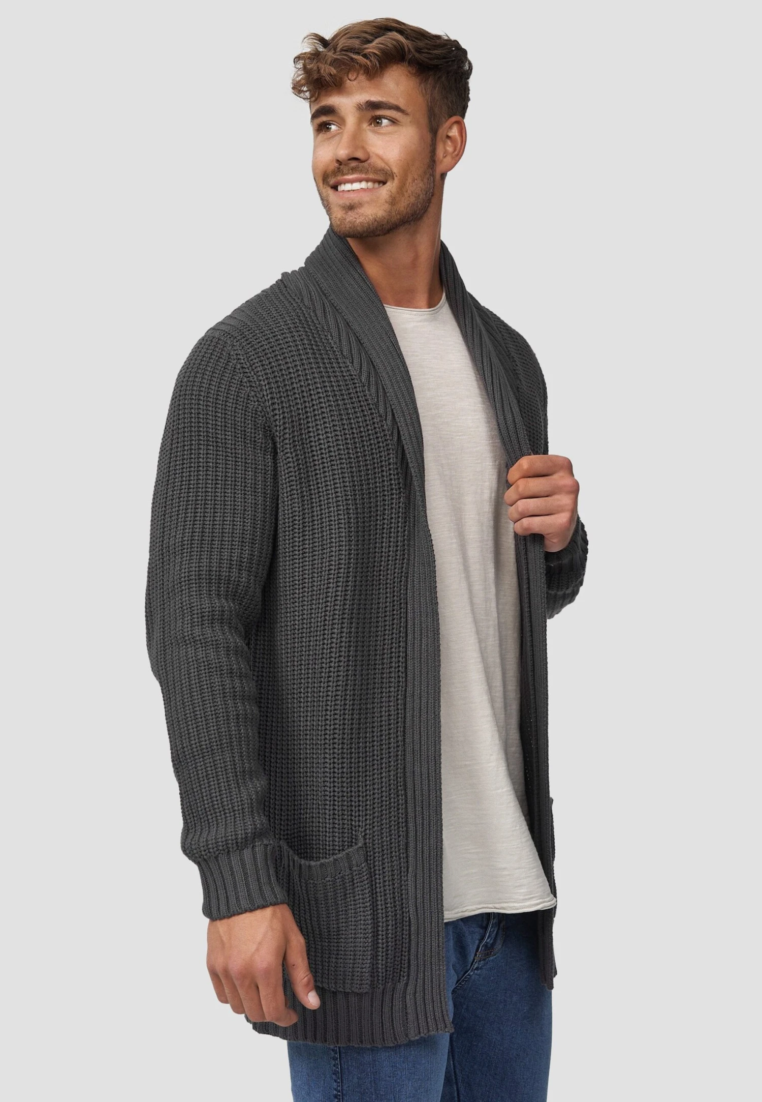 Indicode Jeans Anaheim - Vest - Dk Grey 6 Indicode Jeans Anaheim - Vest - Dk Grey - Afbeelding 4