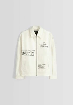 BERSHKA Michel Basquiat Print - Spijkerjas - Beige -ZALANDO WINKEL 6c35c5a475764b71a000daab6a614173