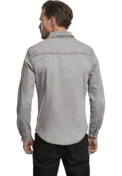Brandit Herren Riley Denimshirt - Overhemd - Grey -ZALANDO WINKEL 6c5218b89c004fc4b5903a565c973ada