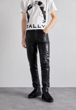 Jonas- Leren Broek - Black