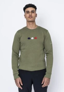 Crewneck-Triple Rose - Trui - Army Green