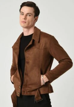 Imitatieleren Jas - Brown -ZALANDO WINKEL 71396064a88f403996dfb20b1d96b042