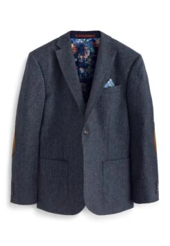 Next Signature Moons British Textured With Elbow Patches- Blazer - Blue -ZALANDO WINKEL 7208fff1c6a541f686127f3c7ff4f58b