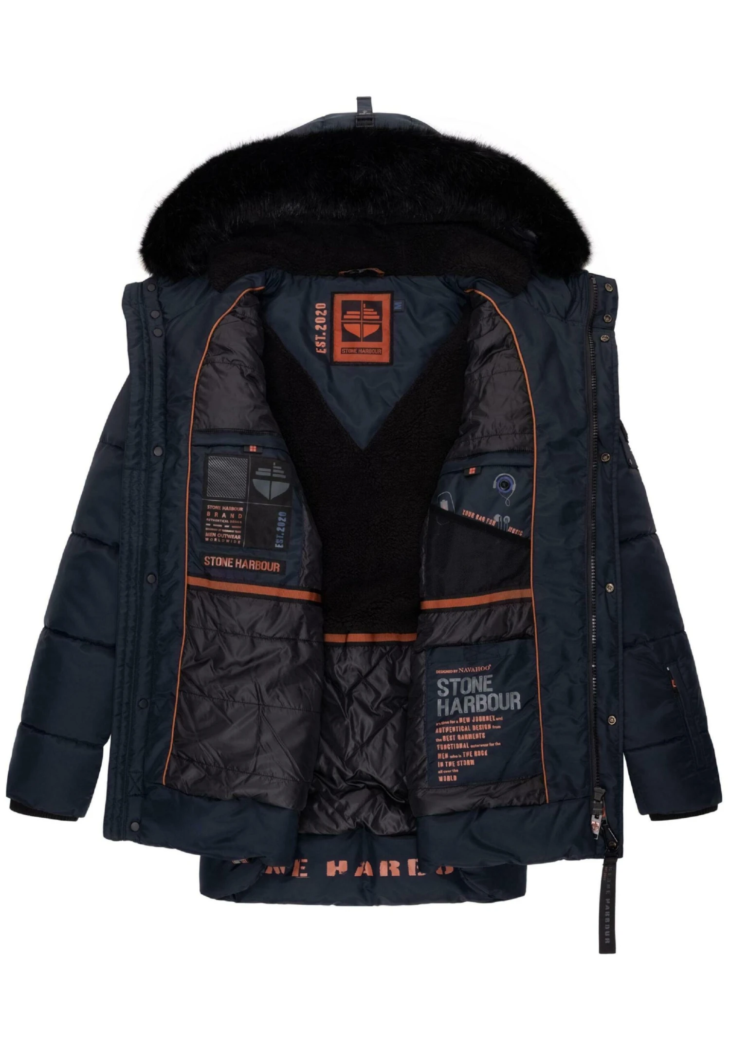 Mironoo - Winterjas - Dark Blue 6 Mironoo - Winterjas - Dark Blue - Afbeelding 4