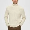 Selected Homme Slhryan Structure Roll Neck - Trui - Bone White -ZALANDO WINKEL 762b4c072a884acf8c09067bee472f46