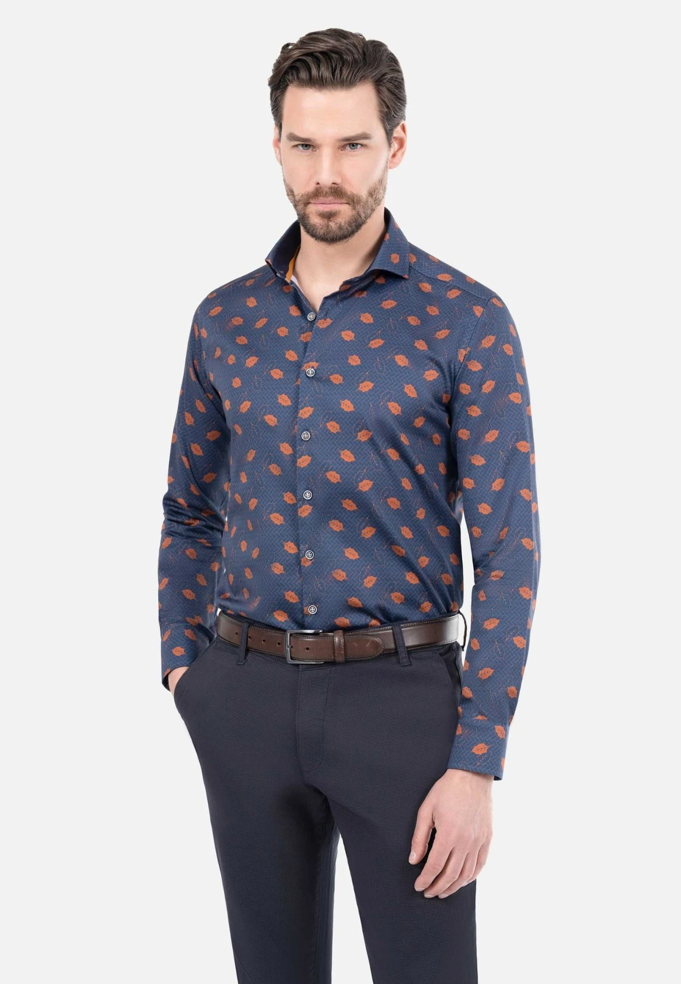 Lange Mouw Rathmore - Overhemd - Navy 3 Lange Mouw Rathmore - Overhemd - Navy