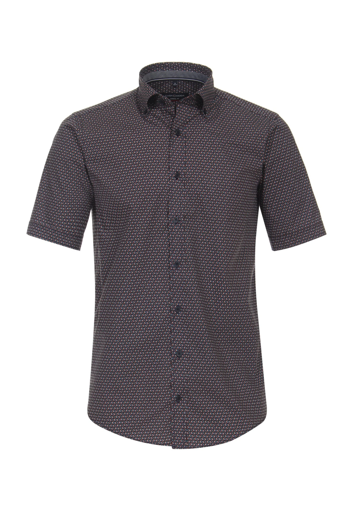 Kurzarm Print Casual Fit - Overhemd - Dunkelorange 3 Kurzarm Print Casual Fit - Overhemd - Dunkelorange