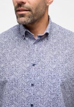 Eterna Seersucker Comfort Fit - Overhemd - Blau -ZALANDO WINKEL 7db49ed9dce248e1a2a448478467c28a