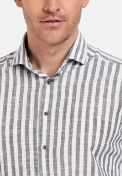 Lange Mouw Modern Fit Cut Away Streep - Overhemd - Green Grey -ZALANDO WINKEL 7de5ef4e8d464f638b567d786b7e51fb