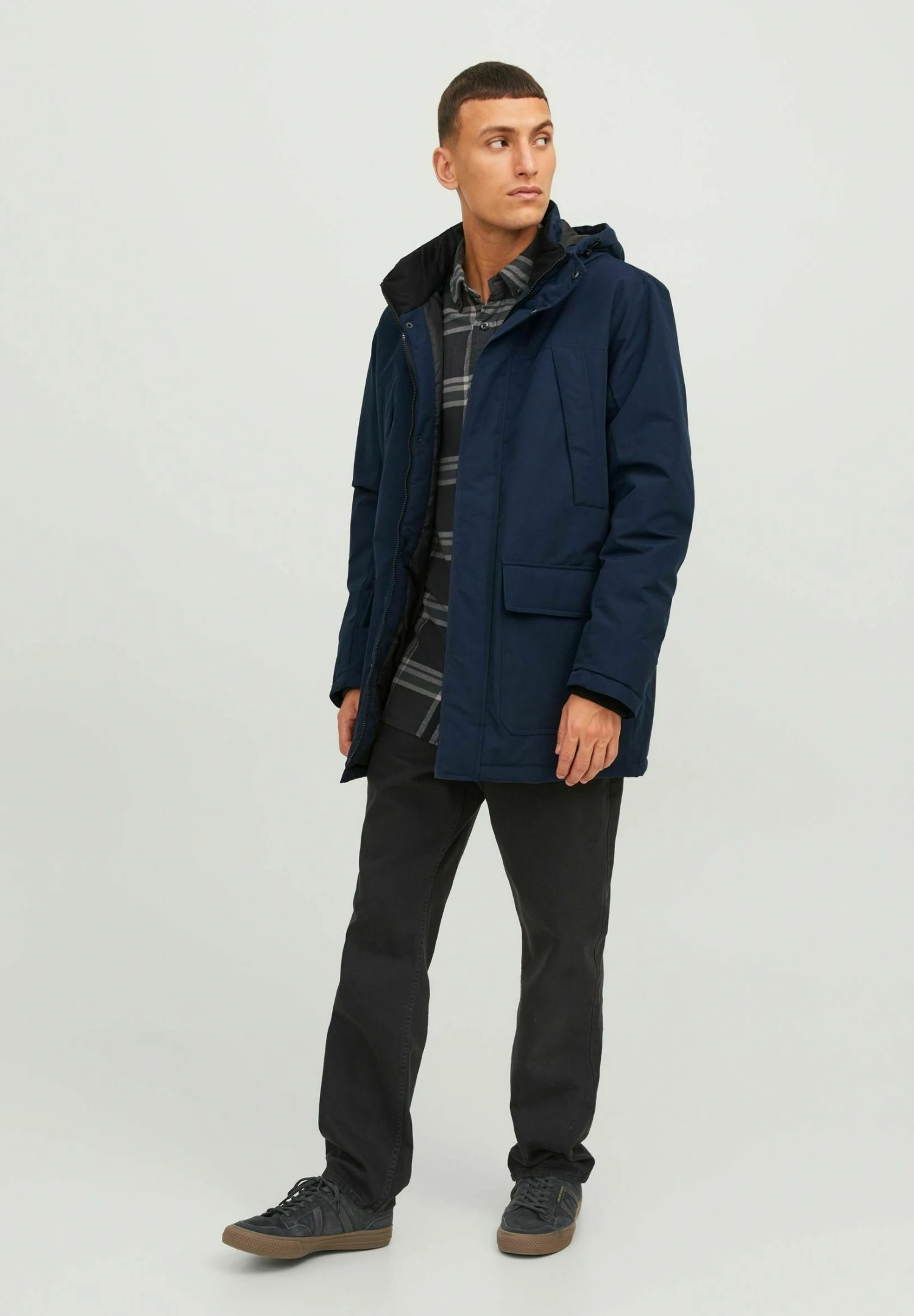 Jack & Jones Gefütterte - Winterjas - Navy Blazer 4 Jack & Jones Gefütterte - Winterjas - Navy Blazer - Afbeelding 2