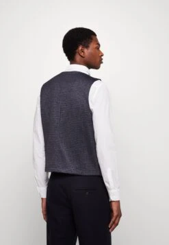 Lindbergh Houndtooth Waistcoat - Bodywarmer - Navy -ZALANDO WINKEL 8247e32ff6264e99aa2596ed604f35f5