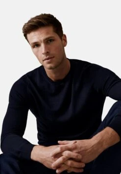 Marks & Spencer Pure Extra Fine Merino Wool Crew Neck - Trui - Navy -ZALANDO WINKEL 89060379ee8340919dcd270d793ac0fb