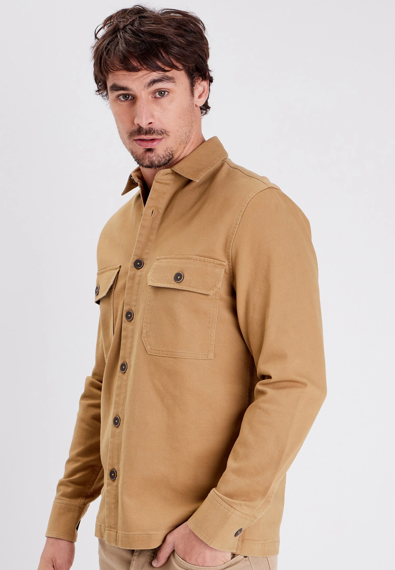 Mit Langen Ärmeln - Overhemd - Camel 6 Mit Langen Ärmeln - Overhemd - Camel - Afbeelding 4