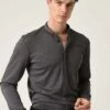 Grandad Collar Hidden Button Long Sleeve- Overhemd - Anthracite -ZALANDO WINKEL 8d7ec006498b417f9d44674f80589fb7