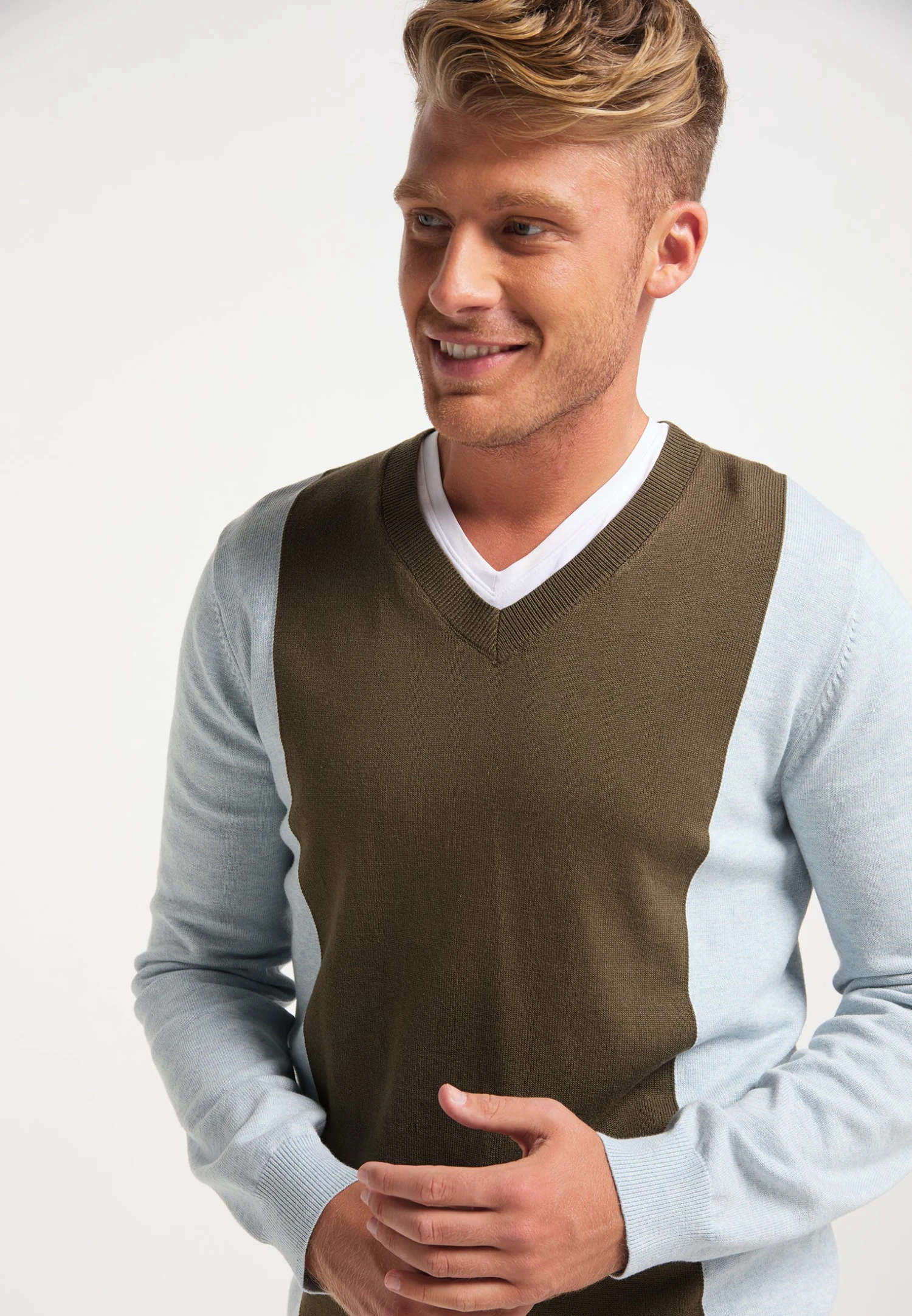 Trui - Militär Oliv Hellblau 6 Trui - Militär Oliv Hellblau - Afbeelding 4