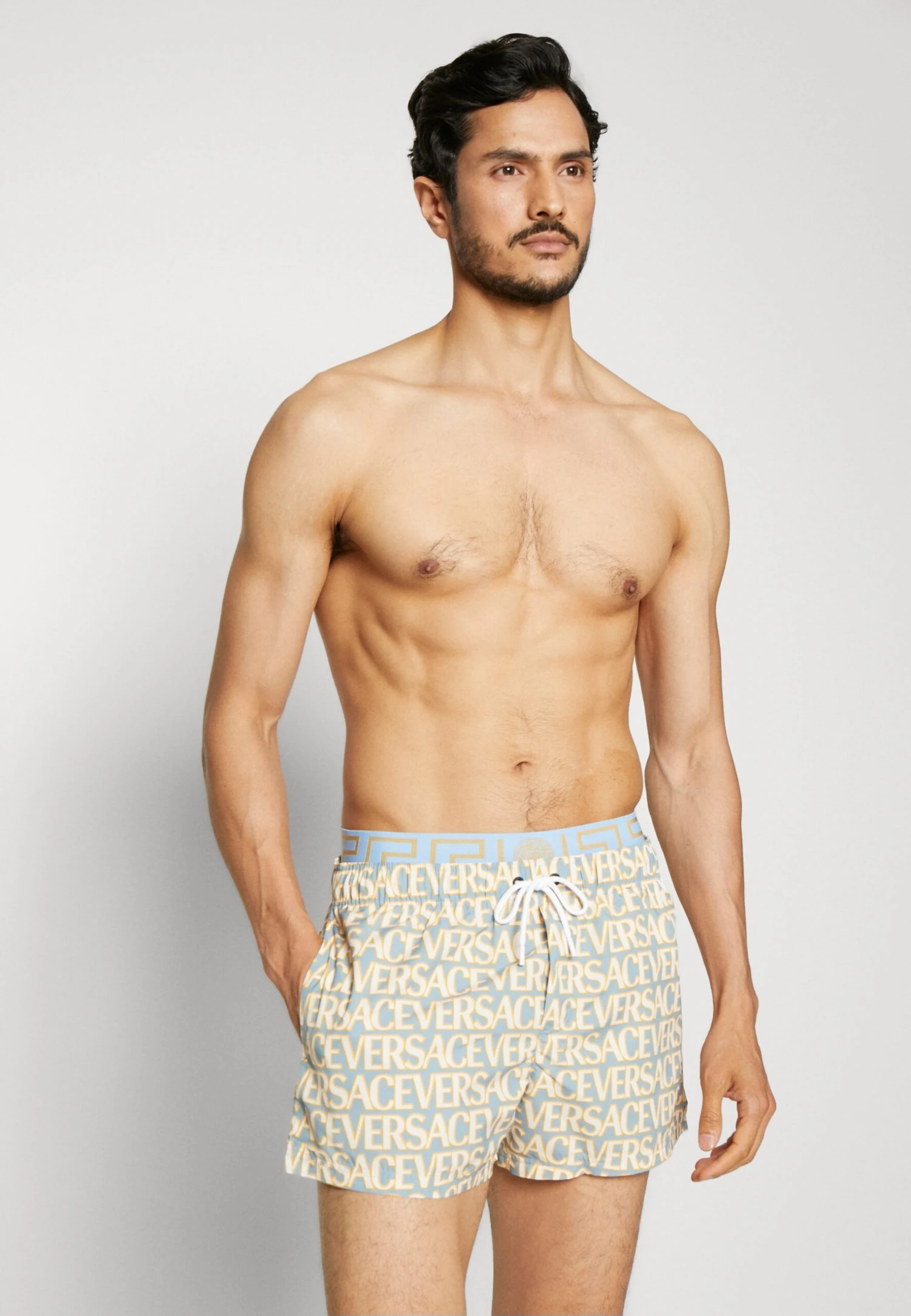 Golfo Versace La Vacanza - Zwemshorts - Light Blue/Ivory 5 Golfo Versace La Vacanza - Zwemshorts - Light Blue/Ivory - Afbeelding 3