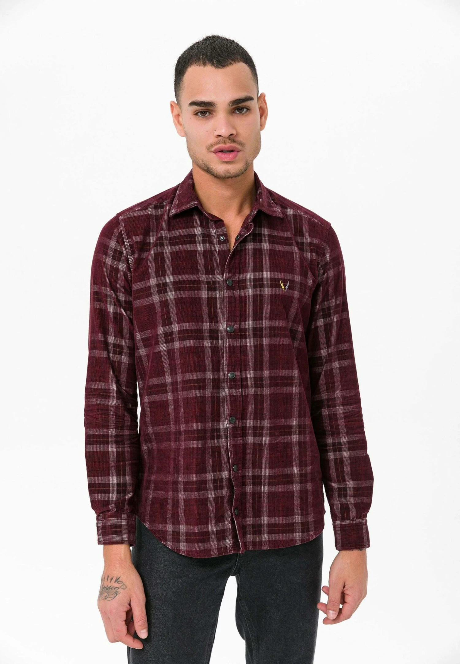 Regular Fit - Overhemd - Bordeaux 6 Regular Fit - Overhemd - Bordeaux - Afbeelding 4