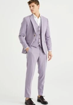 WE FASHION Slim FitMet Stretch - Gilet - Violet -ZALANDO WINKEL 91e529b0133b48a89550a765c1839642