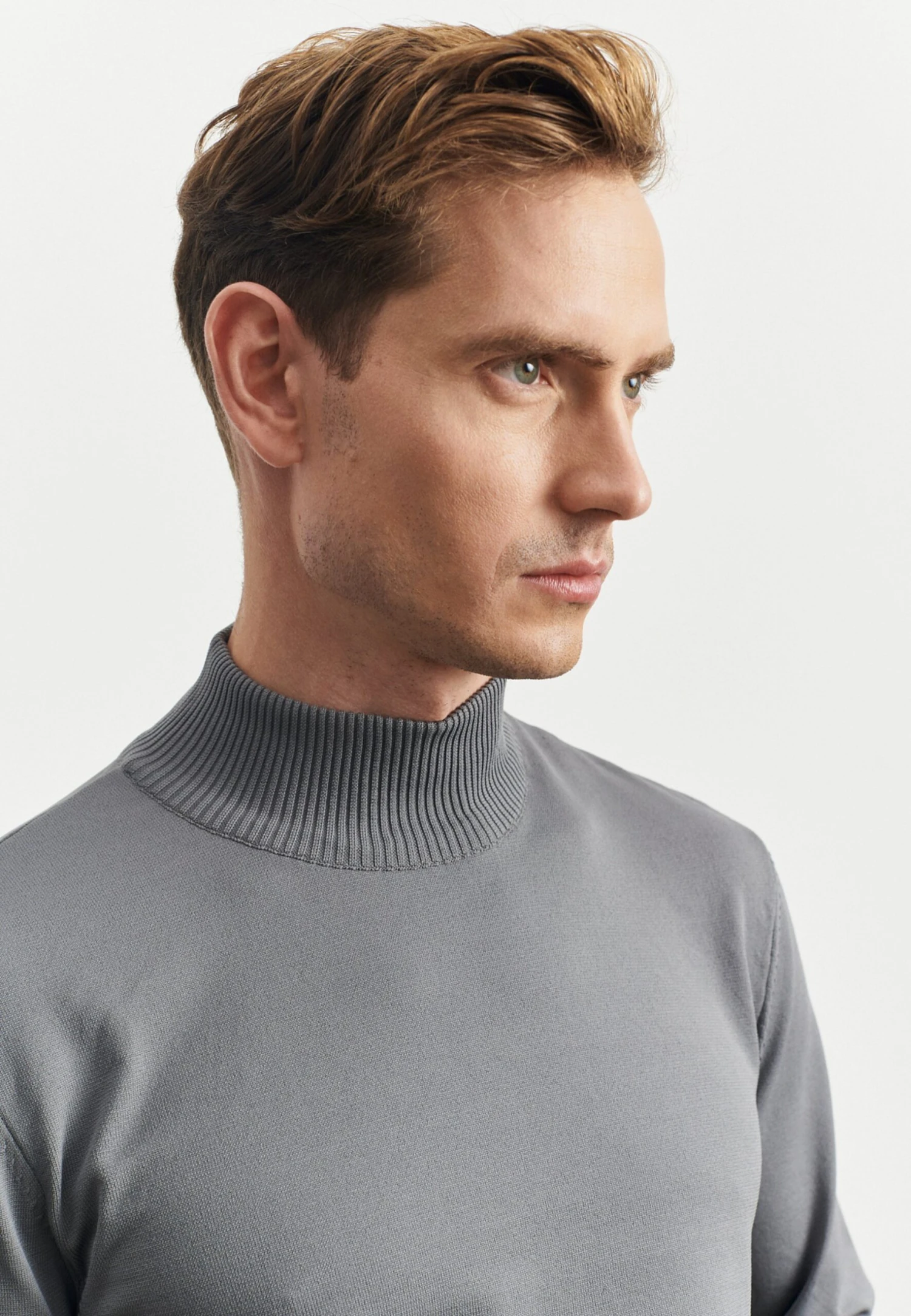 Standard Fit Basic Mock Turtleneck - Trui - Grey 6 Standard Fit Basic Mock Turtleneck - Trui - Grey - Afbeelding 4