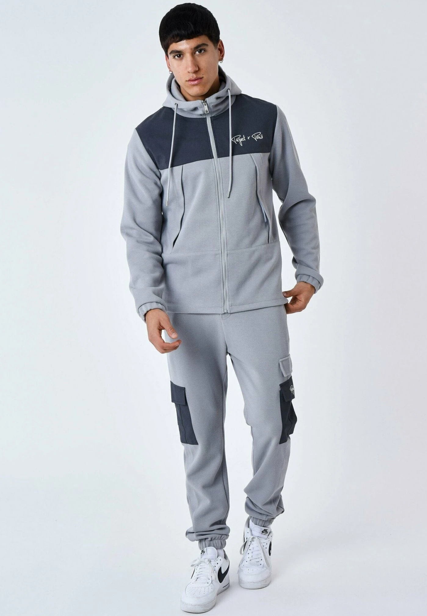 De Jogging Bi-Matière A Poches - Cargobroek - Gris Clair 6 De Jogging Bi-Matière A Poches - Cargobroek - Gris Clair - Afbeelding 4